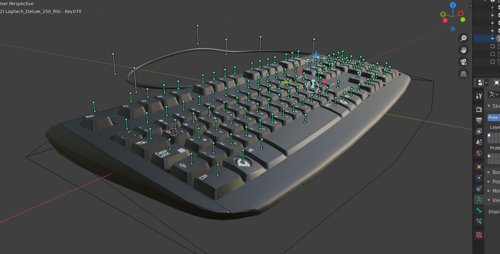Keyboard Logitech Deluxe 250 (Rigged) preview image